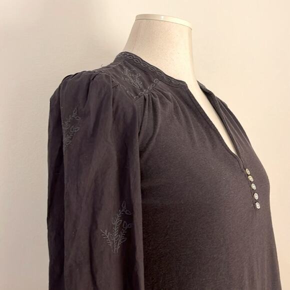 Lucky Brand Black/Charcoal Top | Size S - Picture 3 of 8